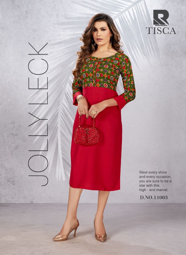 Raashi Tisca Rayon Designer Exclusive kurti Collection